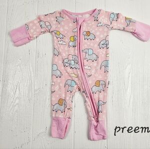 Little Sleepies Pink Elephant Zippy
